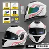 Casco Eléctrico Certificado 3C/Dot para Mujeres, Casco Integral de Moto Cálido de Invierno para Hombres, Seguridad Universal para Motocicleta al por Mayor