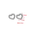 Nuevo Conector de Broche de Resorte Ovalado en Forma de Corazón de Acero Inoxidable Broche de Joyería Accesorios para Hacer Pulseras y Collares DIY Transfronterizos