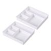 Producto nuevo apilable caja de almacenamiento de escritorio de 4 compartimentos multifuncional para artículos diversos, joyas, papelería, caja organizadora con compartimentos, caja pequeña