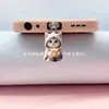 Plug de Pó para Celular Cruzado 2D Plano de Acrílico Ornamento Tipo Pingente de Gato Fofo Interface Oval Tipo-C Desenho Animado