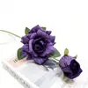 Diseño de Sala de Bodas Individual con Rosas Simuladas, Fotografía de Bodas con Flores Falsas, Accesorios de Flores Artificiales y Plantas Verdes