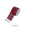 Cinta de lino sintético en stock para decoraciones navideñas, cinta navideña impresa a medida con purpurina, transfronterizo a medida