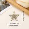Parche Bordado de Estrella de Cinco Puntas con Purpurina de Nuevo Estilo, Accesorios de Ropa y Equipaje de Venta Caliente Transfronteriza, Parche Decorativo Termoadhesivo