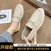 Mocasines para mujer, nueva colección primavera/otoño 2026, estilo británico, planos sin cordones con hebilla metálica, cómodos y de suela plana