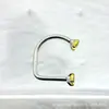 Astmf-136 Aleación de Titanio Garra Circonio Anillo en U Titanio G23 Rosca Interna Circonio Forma de U Arete de Cartílago Joyería para Piercing Cabeza