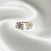 Anillo de Cobre con Incrustaciones de Circonita Rosa y Moño, Anillo de Corazón a Corazón de Moda y Versátil, Regalo de San Valentín para Mujeres
