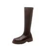 Botas Altas de Suela Gruesa para Mujer, Botas Hasta la Rodilla, Nuevo Modelo 2026, Blancas, para Personas Bajitas, con Aumento Interno de Altura, Botas de Montar Elásticas Ajustadas