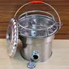 Estufa de Carbón de Acero Inoxidable, Estufa de Calefacción, Parrilla Barbacoa, Fogata Móvil Portátil para Exteriores, Estufa de Leña, Fogata