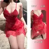 Camisón de Encaje Salvaje y Sexy Vestido de Encaje con Cordones Camisón Uniforme Tentación Lencería Erótica para Mujer Estilo de Alta Gama 1013