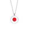 Copa del Mundo de Comercio Exterior 32 Países Collar con Bandera Colgante de Balón de Fútbol Collar para Hombres y Mujeres Cadena para Suéter Joyería Venta al por Mayor