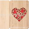 Cartão de felicitações de amor de Dia dos Namorados de bambu e madeira para ela, seu marido, esposa, casamento comemorativo cartão de felicitações criativo