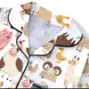 Cardigan Transfronterizo Europeo y Americano de Seda de Leche con Estampado de Colores Claros para Mujer, Conjunto Casual Transpirable de Manga Corta y Shorts para el Hogar