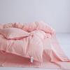 Conjunto de Quatro Peças de Algodão Tingido em Fio Penteado Sirospun Algodão Lavado 4 Capas de Edredom de Algodão Lençol de Cama Roupa de Cama de Alta Qualidade para Casa de Temporada