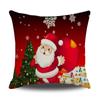 Funda de Cojín de Lino de Dibujos Animados de Papá Noel Reno Transfronterizo Decoración del Hogar Regalo Vacaciones
