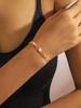 Fornecimento Direto da Fábrica Super Brilhante Geométrico Vazado Strass Pulseira Banquete de Noiva Zircônia Versátil Simples Pulseira Acessórios de Pulseira