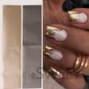 Pegatinas de Uñas Transfronterizas al por Mayor Vintage Mate Metálico Oro Rosa Bronce Pegatinas de Transferencia de Estrella para Uñas