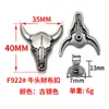 Artículos de Cuero Incrustados Estilo Antiguo, Cinturones, Ropa, Juegos de Cerraduras, Accesorios, Hebilla de Billetera con Cabeza de Toro de Tornillo