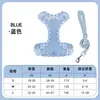 Nova Coleira para Pet ao Ar Livre com Laço de Renda Estilo Colete Respirável Anti-Estrangulamento Coleira Harness para Cachorro