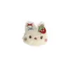 Broche de conejo bordado de felpa original Lipo, accesorio DIY, muñeca linda, colgante para bolso, decoración de pinza para el pelo