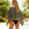 Aliexpress Amazon Xale Estampado Europeu e Americano Cobertura Solta Casual 2026 Cobertura Mais Vendida Camisa de Proteção Solar para Biquíni