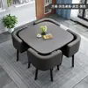 Juego sencillo de mesa y sillas comerciales para ocio, mesa de negociación para tienda, mesa redonda pequeña de recepción de oficina, mesa de comedor para el hogar