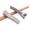 3.5/5cm pinza para el cabello todo incluido DIY hecho a mano color horquilla doble pinza de pico de pato tocado para niños accesorios para el cabello de cinta de color caramelo