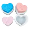 Nuevo Molde de Silicona Corazón Estéreo Letra para Día de San Valentín, Velas, Jabón, Aromaterapia, Adorno de Yeso para Coche, Pegamento