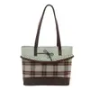 Bolso de Mano Grande de Lunares Retro con Lazo y Cuadros para Mujer Moda Versátil Simple Sensación de Alta Gama Bolso de Hombro Único