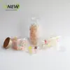 360ml-610ml em estoque Latas de embalagem de alimentos PET latas de armazenamento de grãos de frutas secas para cozinha tampa alta latas seladas
