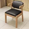 Cadeira de Madeira Maciça Sala de Estar em Casa Cadeira de Jantar com Braços Cadeira Simples para Mesa Cadeira de Escritório para Computador Sedentário Confortável Banco com Encosto