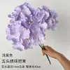 Buquê de hortênsias com cinco cabeças, flores artificiais para decorações de casamento, arranjos florais para salões de casamento, flores artificiais multicoloridas para decoração de casa, atacado