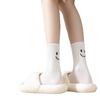 Calcetines de Algodón Puro para Mujer, Calcetines de Media Caña Dopamina para Otoño e Invierno, Calcetines Largos Modernos Versátiles Nuevos de Celebridad de Internet Estilo Universitario Lindo