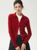 Suéter de Cachemira de Punto Hueco Nuevo Otoño 2026 para Mujer, Cuello Polo, Cárdigan de Encaje, Chaqueta Camisa para Viajes