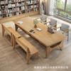 Escritorio sencillo de sala de estar de madera maciza completa, escritorio para computadora de empresa, mesa larga, escritorio para aprendizaje y lectura en casa, escritorio para escribir