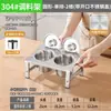 Caja de condimentos de acero inoxidable con compartimentos para condimentos, mermelada e ingredientes en polvo para hielo, adecuada para puestos