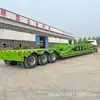 Exportação transfronteiriça de semirreboques plataforma para transporte de cargas grandes, semirreboques para transporte de máquinas de engenharia, veículos de transporte plataforma multi-eixos