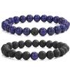 Pulsera de Cuentas para Hombre Pulsera de Pareja de Cuentas de Lava Pulsera de Cuentas de Piedra Ojo de Tigre Amarillo para Amazon Venta Caliente