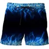 Pantalones de Playa con Llama de Venta Caliente Verano para Hombres y Mujeres Shorts 3D Estampado Interesante Transpirables Deportivos Bañadores para Hombre Suministro del Fabricante