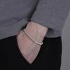 Cadena Cubana Original de Hip Hop Twist Cadena hiphop Pulsera Fina de Acero Titán para Hombre de Moda Nicho Pulsera Cadena para Hombre que no se Desvanece