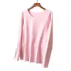 Ropa interior térmica sin costuras de invierno para mujer, con forro polar, engrosada, cuello redondo, manga larga, camiseta de color liso, ajuste ceñido, top cálido