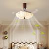 Candelabro Estético Estilo Chino Dinastía Song Lámpara Ventilador Silencioso Lámpara Invisible para Dormitorio 2025 Nuevo Lámpara Medieval para Restaurante Lámpara Ventilador de Techo