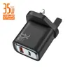 Carregador AC Multi-Porta Galvanizado Adaptador de Energia 5V2A Carregamento Rápido QC3.0+PD20W Carregador de Telefone