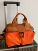 Bolso Cruzado Ligero de Gran Capacidad para Mujer Tela de Nylon Portátil Cuadros Múltiples Bolsillos Viaje Trayecto Versátil Bolso de Hombro Único