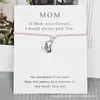 Pulsera Tarjeta de Bendición Pulsera para MAMÁ Día de la Madre Colgante de Aleación Pulsera de Cuerda de Cera Directo de Fábrica Segundas