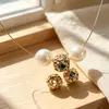 Nuevas cuentas espaciadoras cilíndricas de circón, adecuadas para exportación y ventas transfronterizas, cuentas espaciadoras cilíndricas de color esmeralda, joyería DIY, cuentas con agujero pasante, cuentas espaciadoras perforadas