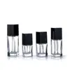 Frascos Quadrados para Base 30ml Frascos para Essência Vidro Transparente Frascos para Loção Frascos de Cosméticos de Viagem
