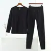 Roupa íntima térmica masculina de veludo terno masculino roupas de outono calça comprida camiseta térmica forrada com fleece espessada