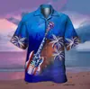 Nueva Camisa 3D para Hombre Transfronteriza Serie Estación Independiente Impresión Digital 3D Camisa Hawaiana Fabricante de Origen