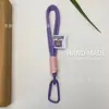 Llavero Súper Bonito para Hombres y Mujeres, Colgante para Teléfono de Pareja, Correa de Muñeca de Cuerda Trenzada Antirrobo Resistente de Alta Gama
