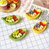 Plátano de Crema de Fruta de Simulación Barco de Dibujos Animados Accesorios de Resina DIY Adornos Pegamento de Crema Pasador de Pelo Llavero Colgante Accesorios